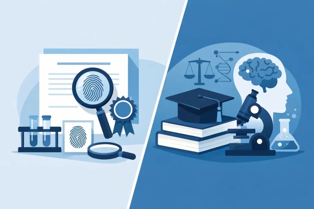 Certificate Versus Master's in Forensics