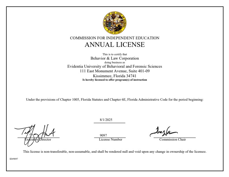 evidentia-university--license